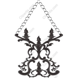 Chic Black Ornamental Chandelier