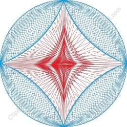 Red and Blue Geometric Masterpiece
