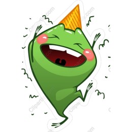 Happy Green Frog