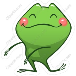 Cheerful Green Frog