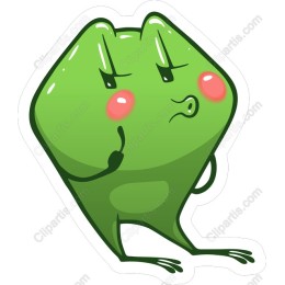 Quirky Green Character