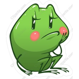 Pensive Green Frog
