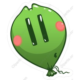 Green Smiley Balloon