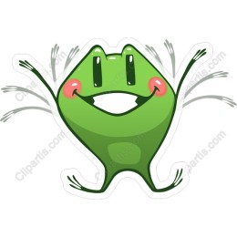 Cheerful Cartoon Frog