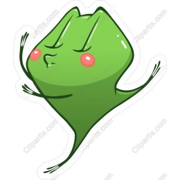 Happy Green Frog