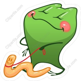 Charming Frog and Worm