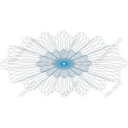 Blue Floral Swirl