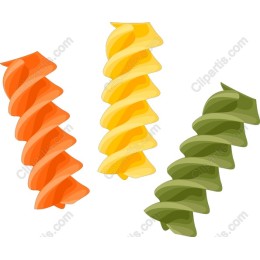 Colorful Fusilli Pasta Twists Collection
