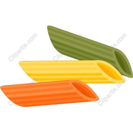 Vibrant Tri-Colored Penne Pasta