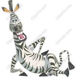Cheerful Cartoon Zebra