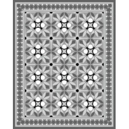 Elegant Grayscale Floral Geometric Pattern