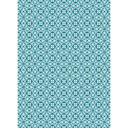 Elegant Teal and White Patterned