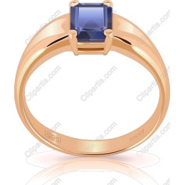 Gold Ring with Blue Stone