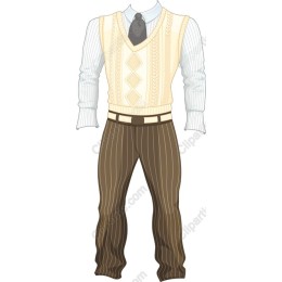 Stylish Men's Fashion - Vest and Pinstripe Trousers