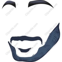 Stylized Beard and Eyebrow