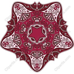 Stunning Star-Shaped Maroon Mandala