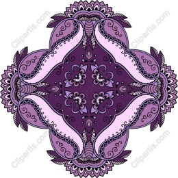 Floral Mandala Art in Purple