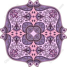 Intricate Mandala in Soft Purple and Pink