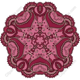 Elegant Pink and Burgundy Mandala