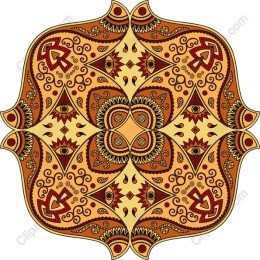Elegant Orange and Gold Mandala