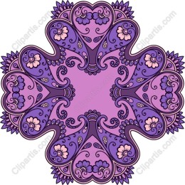 Elegant Floral Mandala in Purple and Pink