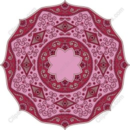 Elegant Pink and Red Mandala