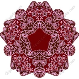 Elegant Burgundy Mandala