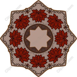 Elegant Red Lotus Mandala