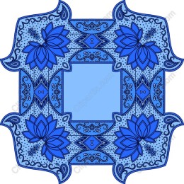 Blue Mandala Floral