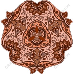 Elegant Brown and Peach Mandala