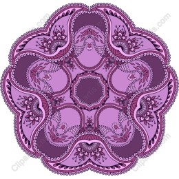Ethereal Mandala in Shades of Purple.