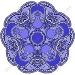 Elegant Mandala in Shades of Blue