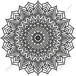 Intricate Black and White Mandala