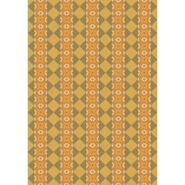 Geometric Floral Pattern in Warm Tones