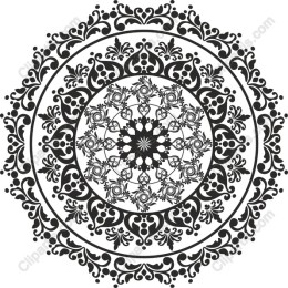 Elegant Black and White Mandala