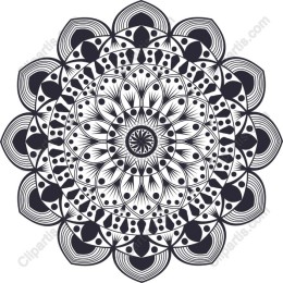 Elegant Black and White Mandala