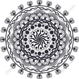 Enchanted Black and White Mandala