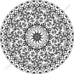 Elegant Black and White Mandala