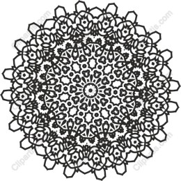 Elegant Black-and-White Mandala
