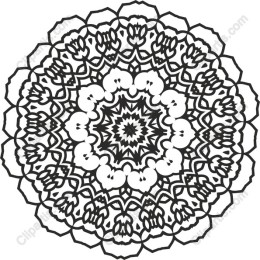 Elegant Black and White Mandala