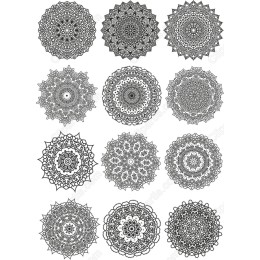 Mandala Set - 12 Intricate