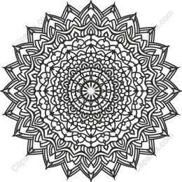 Intricate Black and White Mandala