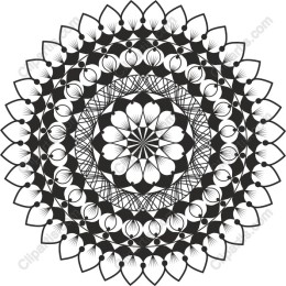 Intricate Black and White Mandala