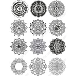 Mandala Clipart Collection - 12 Intricate