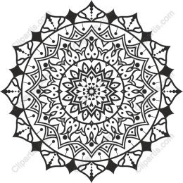 Intricate Black-and-White Mandala