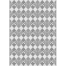 Gray and White Floral Pattern
