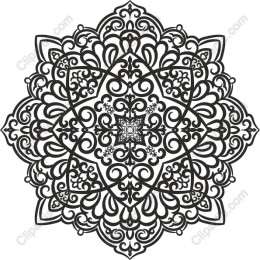 Elegant Black-and-White Mandala
