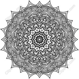 Intricate Black and White Mandala