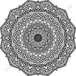 Intricate Mandala Line Art