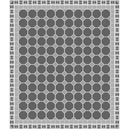 Hexagonal Pattern with Geometric Border